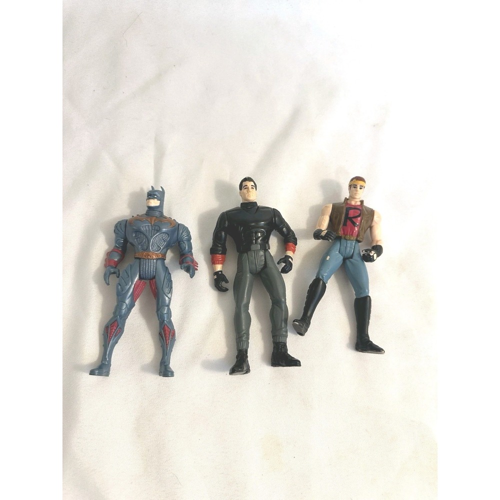 Vintage 90s Kenner Batman Action Figures Lot Batman Robin Bruce Wayne Loose